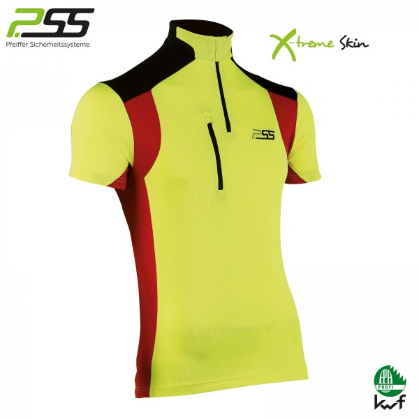 PSS X-treme Skin Kurzarm-Shirt gelb/rot